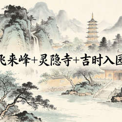灵隐寺+飞来峰+18籽+福袋+三柱清香+人工讲解