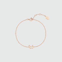 AGATHA 瑷嘉莎 玫瑰金镂空小狗手链 15-18cm 0242023-136-TU