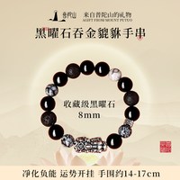 移动端：普陀山 黑曜石貔貅手链 8mm AK-1176