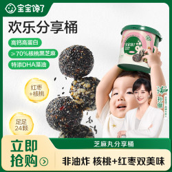 宝宝馋了 核桃黑芝麻丸/坚果酥/山楂分享桶健康零食SS