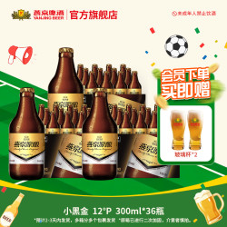燕京啤酒 原酿醇香小黑金 300ml*36瓶 白啤
