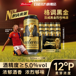 百威 焦糖风味烈性啤酒 美式拉格 500ml*12罐