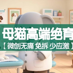 母猫绝育、气麻、无痛微创、超声刀免拆