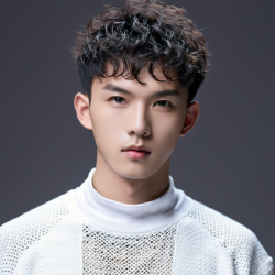 男士短发白染黑