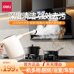 得力 蒸汽清洁机家用多功能手持蒸汽机厨房油清洗机高温高压一体机