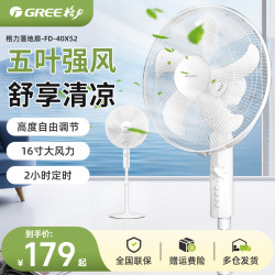 格力 电风扇静音家用大风力摇头落地扇办公室宿舍卧室16寸落地扇