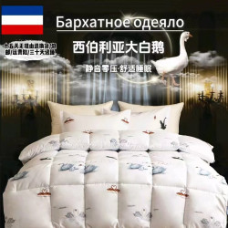 芭迪莉 试睡30天-五星级酒店总统套房大白鹅加厚零压静音纤丝羽丝绵被