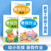 幼升小暑假作业幼小衔接拼音数学语言专项综合训练学前班练习本