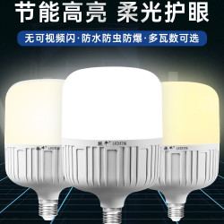 振牛 led灯泡e27螺纹口三色变光球泡超亮白光厂房车间大功率节能灯泡