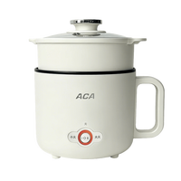 ACA 电煮锅 宿舍小电锅 电蒸锅 电热锅 Z100-1 带蒸笼