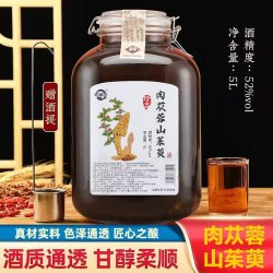 乾粮洲送礼自饮泡酒 52度 5L 1瓶 肉苁蓉山茱萸酒