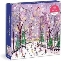 Galison Snowy Night 500 块拼图 - 20 英寸 约50.8厘米x 20 英寸 约50.8厘米冬季主题拼图,非常适合假期,精美的艺术品,厚实坚固的拼图,是一份很棒的!