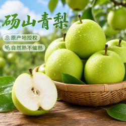 沃翼 青皮梨砀山 薄皮新鲜水果当季一整箱原产地直发翠玉梨甜多汁