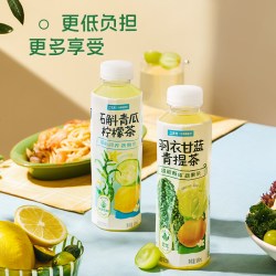 二次方 石斛青瓜柠檬茶/羽衣甘蓝青提茶 植物饮料 500ml*15瓶