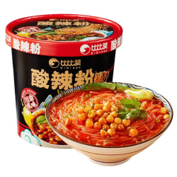 比比赞 酸辣粉米粉桶装 方便面/粉4桶