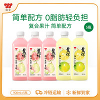 味全 果汁900ml饮料复合果蔬汁冷藏饮料家庭装分享4瓶品聚会 芭乐青提900ml*2+小青柠900ml*2