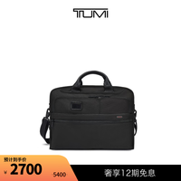 TUMI 男士公文包商务通勤简约男士手提电脑包 黑色/026303108DO 15英寸