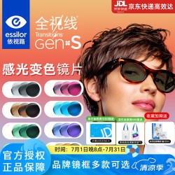 依视路 全视线GEN S变色钻晶膜洁镜片 2片 1.67折射率 变灰色