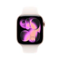 今日必买：Apple Watch Series 11 智能手表 GPS版 46mm 玫瑰金色铝金属表壳 淡桃粉色运动型表带 M/L