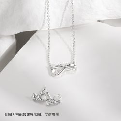 PANDORA 永恒符号项链 锁骨搭配 日常叠戴