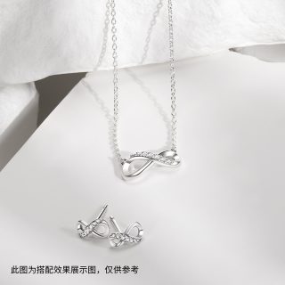 移动端：PANDORA 永恒符号项链 锁骨搭配 日常叠戴