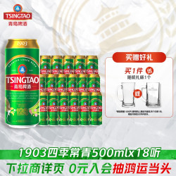 青岛啤酒 1903系列 熟啤酒 500ml*18听