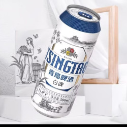 青岛 啤酒 白啤500ml*6罐装   爆款啤酒 麦香浓郁