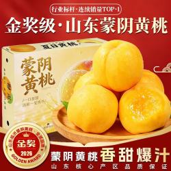 甜萌果蔬 蒙阴黄桃黄金蜜桃子新鲜水果礼盒送礼 5斤商超果