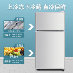 志高 小冰箱冷藏冷冻两用宿舍出租房用双门办公室电冰箱节能省电 48L银色