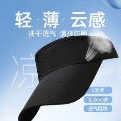 无品牌 男女空顶帽光板打孔遮阳帽涤纶速干户外鸭舌帽