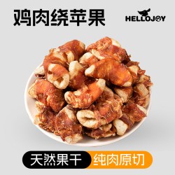 旺小食 狗零食鸡肉绕苹果120g