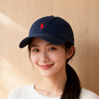 RALPH LAUREN 拉夫劳伦 710548524 棉质斜纹布 海军蓝 棒球帽