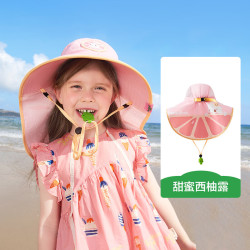 kk树 儿童大帽檐防紫外线防晒遮阳帽