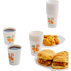 茶花 纸杯一次性杯子加厚饮料咖啡奶茶水杯家用商务接待办公室茶杯 纸杯 218ml