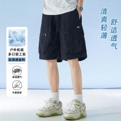 361° 夏季美式户外工装裤多口袋男士运动休闲五分短裤