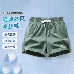 回力 冰丝短裤男女2026夏季薄款宽松休闲大码透气三分运动裤子