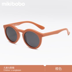 mikibobo P80002钥匙孔系列 UV400儿童偏光太阳镜 橙框