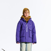 NAUTICA 美式儿童冲锋户外三防雪壳羽绒服 紫色