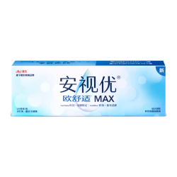 强生 隐形眼镜欧舒适MAX硅水凝胶防蓝光日抛30片装*3 300度
