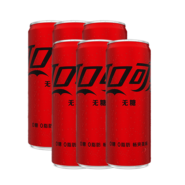 可口可乐 零度可乐 碳酸汽水 330ml*6罐