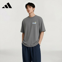 adidas 短袖t恤男夏季休闲运动服跑步百搭户外健身上衣 KB9426 L