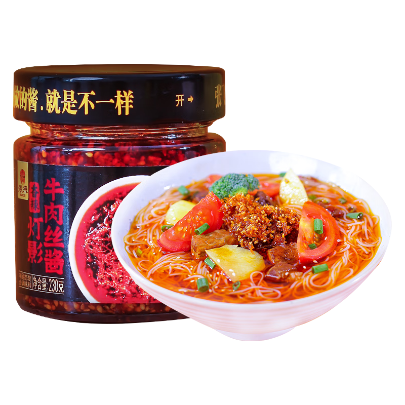 张飞 灯影牛肉丝 酱香辣味 230g 调味酱