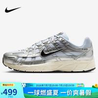 耐克NIKE男子休闲鞋 P-6000 运动鞋CD6404-105银/白40