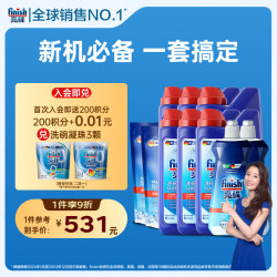 亮碟 洗碗粉10件套 洗碗机专用洗涤剂 1kg*6+漂洗剂500ml*2+软水盐2kg*2