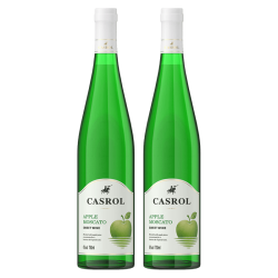 CASROL LEGEND 苹果风味 莫斯卡托女士甜酒 6度 甜白葡萄果酒 750ml*2瓶 中秋送礼款