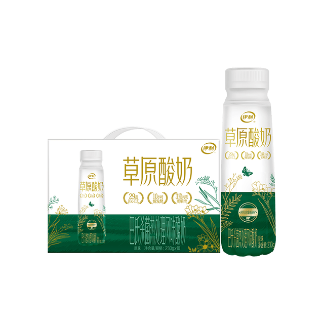 伊利 草原酸奶230g*10瓶 慢酵浓醇 礼盒装 长辈送礼 5月产