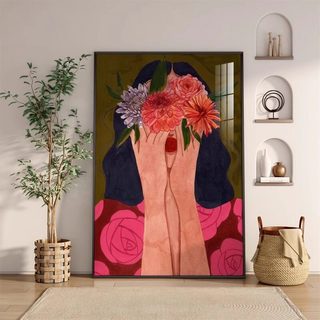 艾风格 抽象人物装饰画 G款-绽放 60*80cm 铝合金框