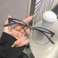 眉毛框斯文理工男眼镜框 +1.61非球面镜片