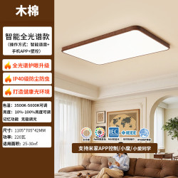 雷士 木棉中古风超薄贴顶灯 普瑞全光谱护眼 220W客厅灯 IP40防蚊虫