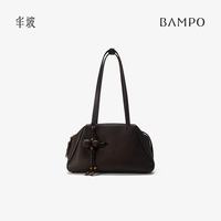 半坡饰族 回响保龄球包 头层牛皮 单肩包 女 檀木咖